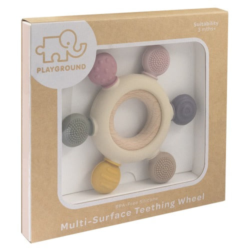 Multi Surface Teether Ring Rose in box