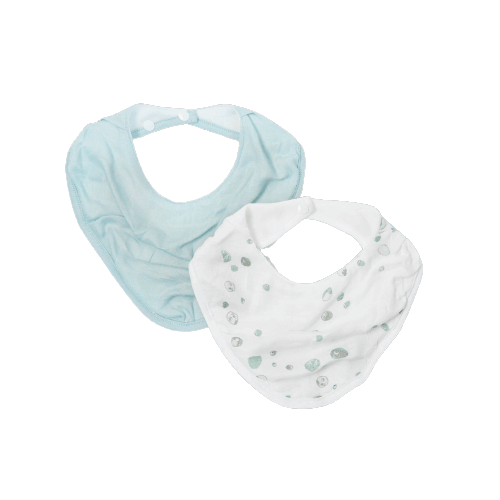 2 pack whisper bamboo bandanna bibs