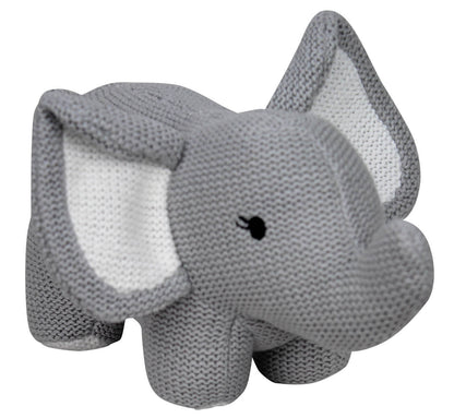 grey knitted elephant toy