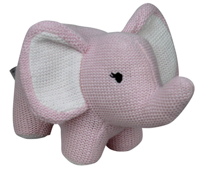 pink knitted elephant toy