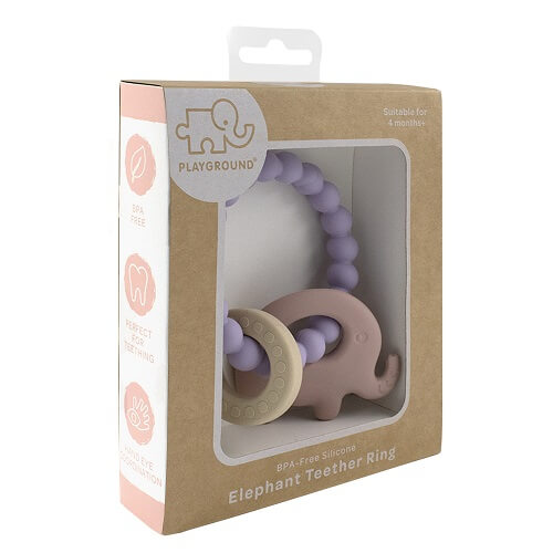 Boxed Silicone Teether Elephant Lilac