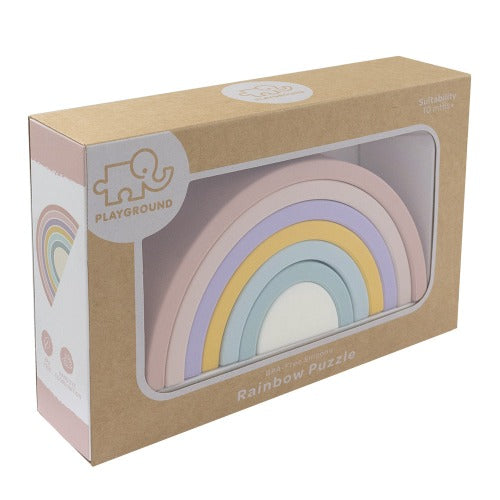 silicone rainbow stacker rose in box