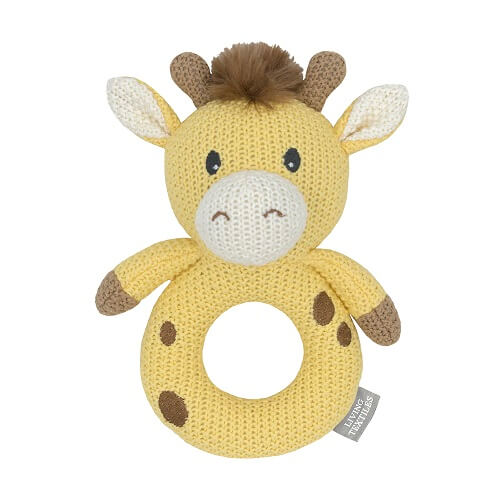 giraffe knitted ring rattle