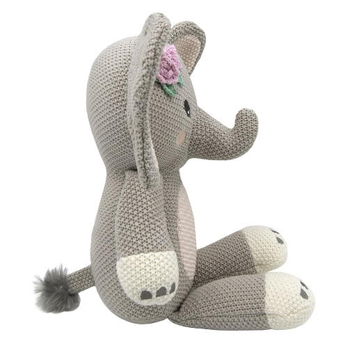 elephant knitted toy sideview