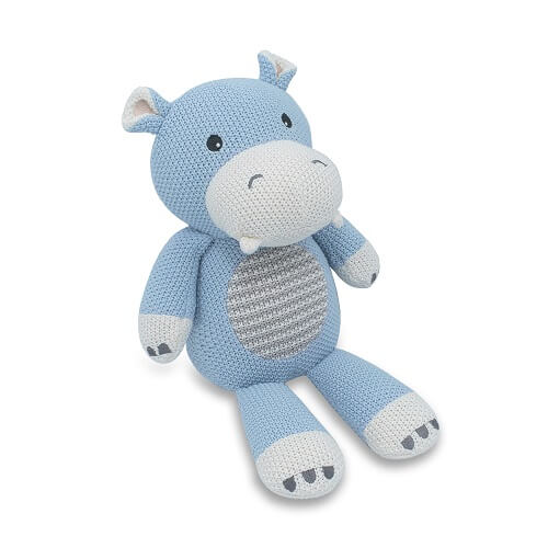 hippo knitted toy