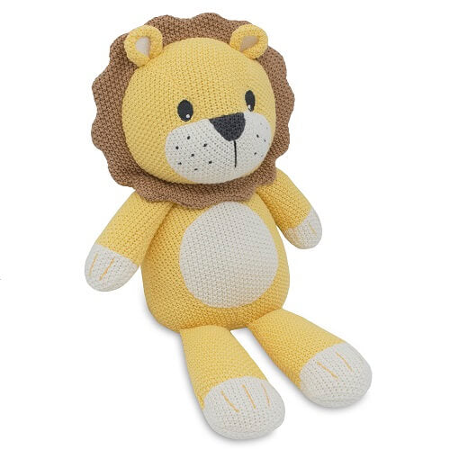 knitted lion toy