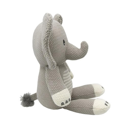 elephant knitted toy sideview