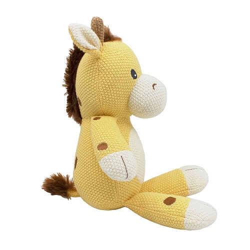 giraffe knitted toy sideview