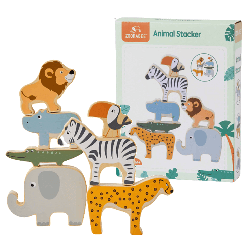 African stacking animals and box