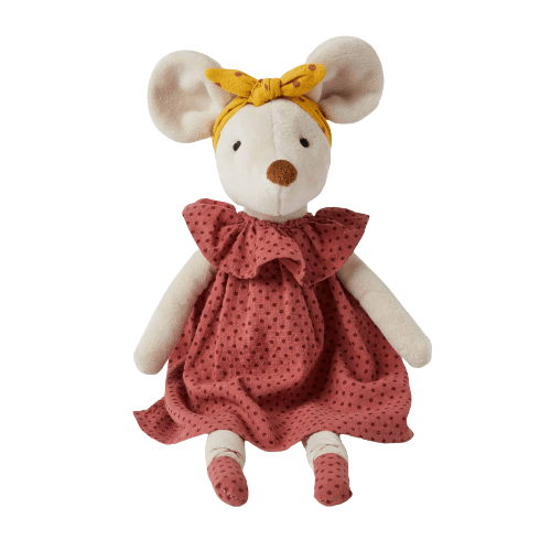 Dorothy mouse in polka dress and headband
