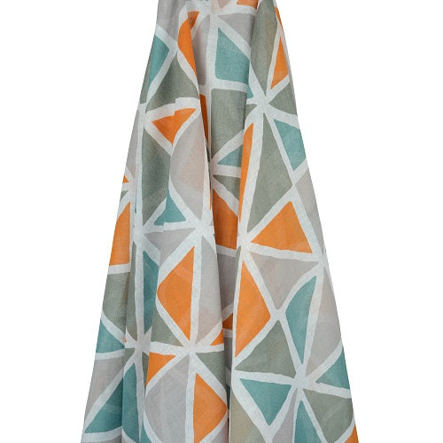 multi coloured triangle muslin wrap