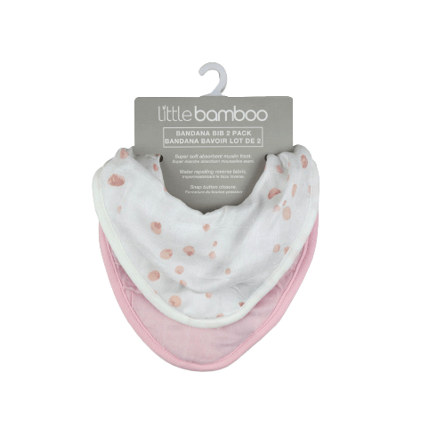 2 pack dusty pink bamboo bibs